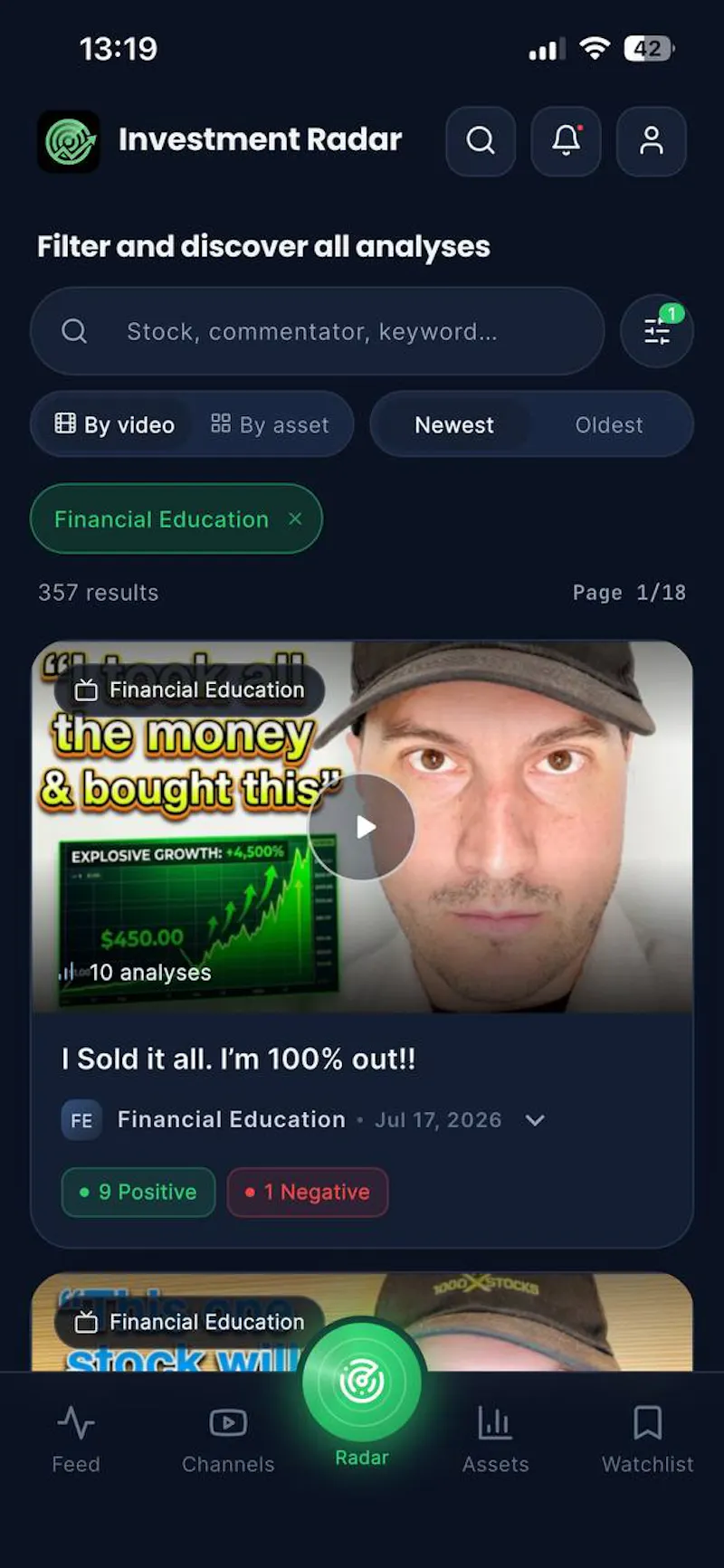 Investment Radar screenshot 2