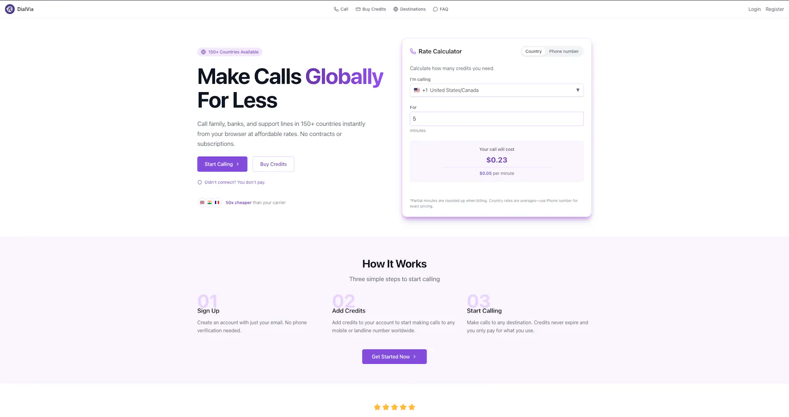 DialVia screenshot 1