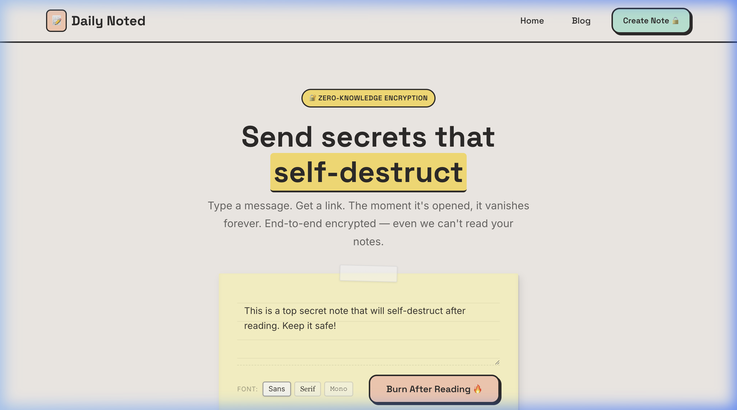 Daily Noted - Screenshot 2 showing product features and functionality