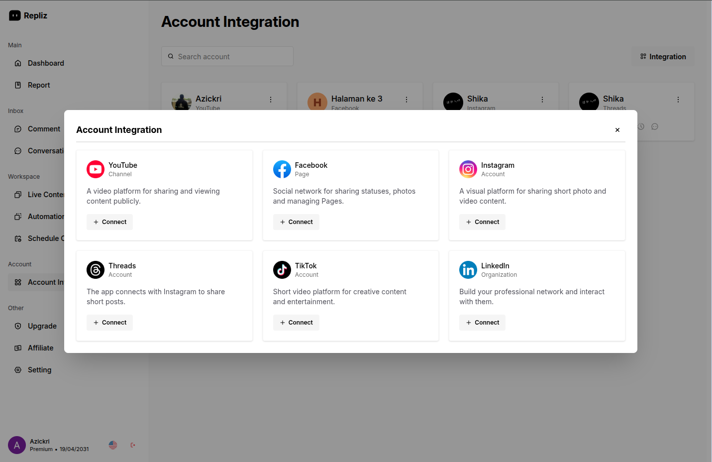 Repliz - Screenshot 5 showing product features and functionality