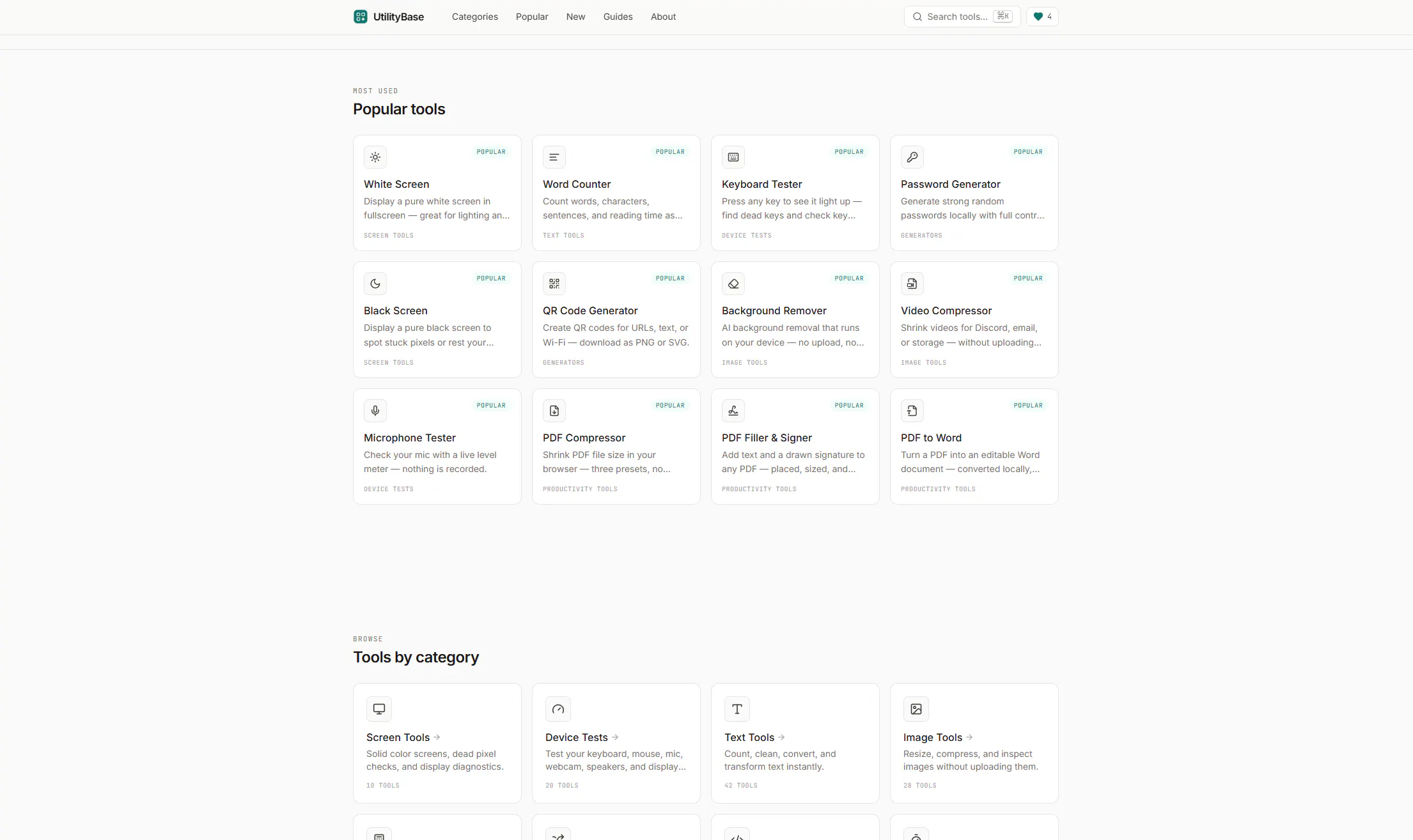 UtilityBase — Everyday browser tools gallery image