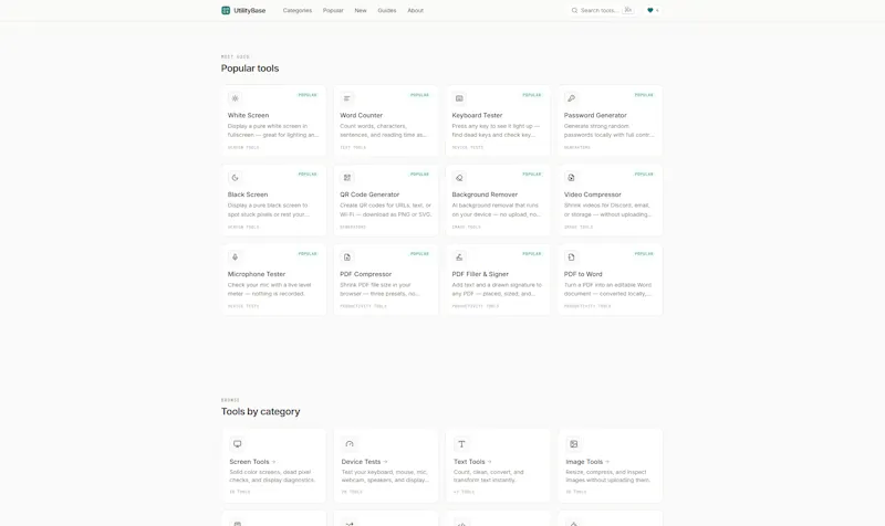 UtilityBase — Everyday browser tools screenshot 2