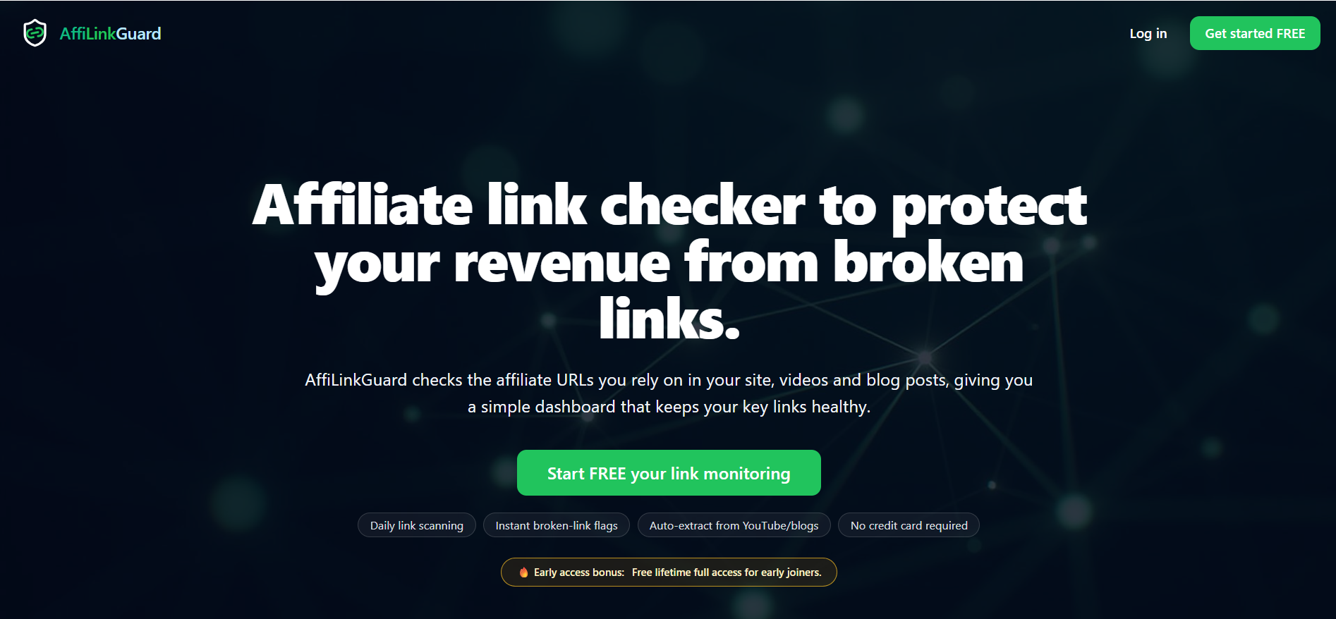 AffiLinkGuard - Main product screenshot demonstrating key features and user interface