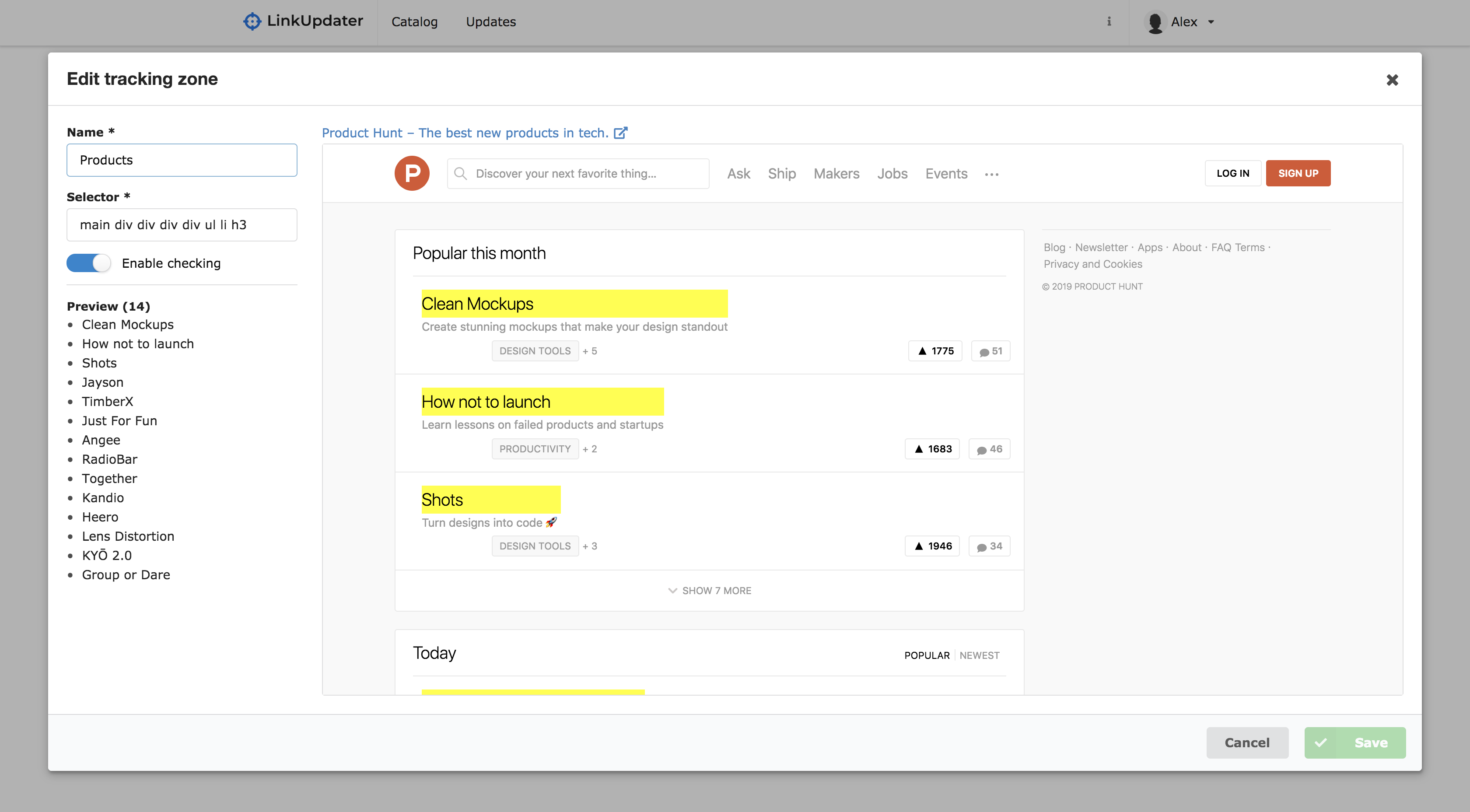 LinkUpdater gallery image