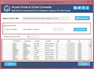 Excel to vCard Converter gallery image