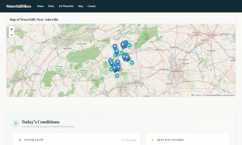 WaterfallHikes.com  screenshot 6