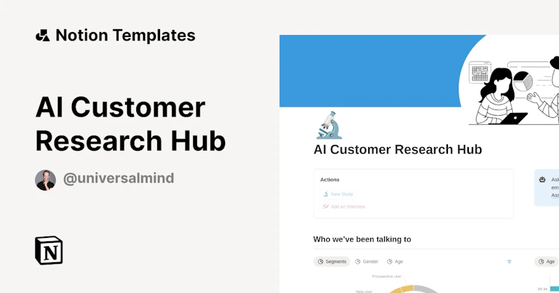 AI Customer Research Hub in Notion screenshot 2