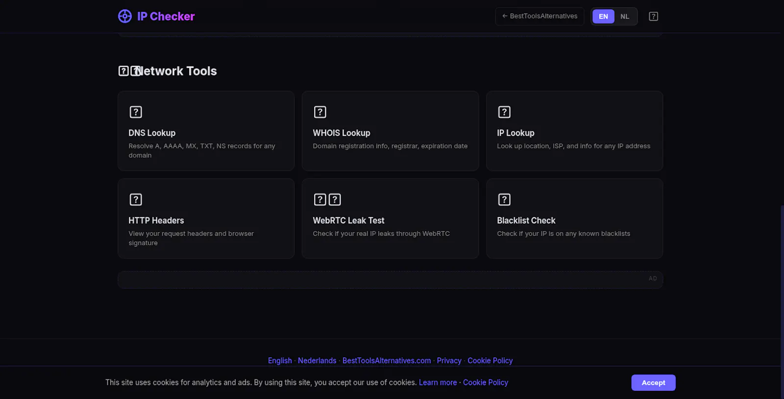 IPChecks screenshot 2
