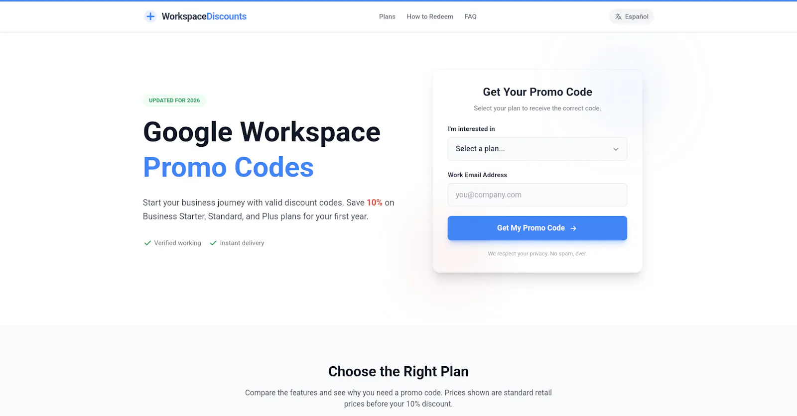 Google Workspace Promo Codes screenshot 1