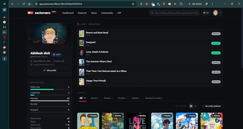 SectorZero — Track everything you love screenshot 2