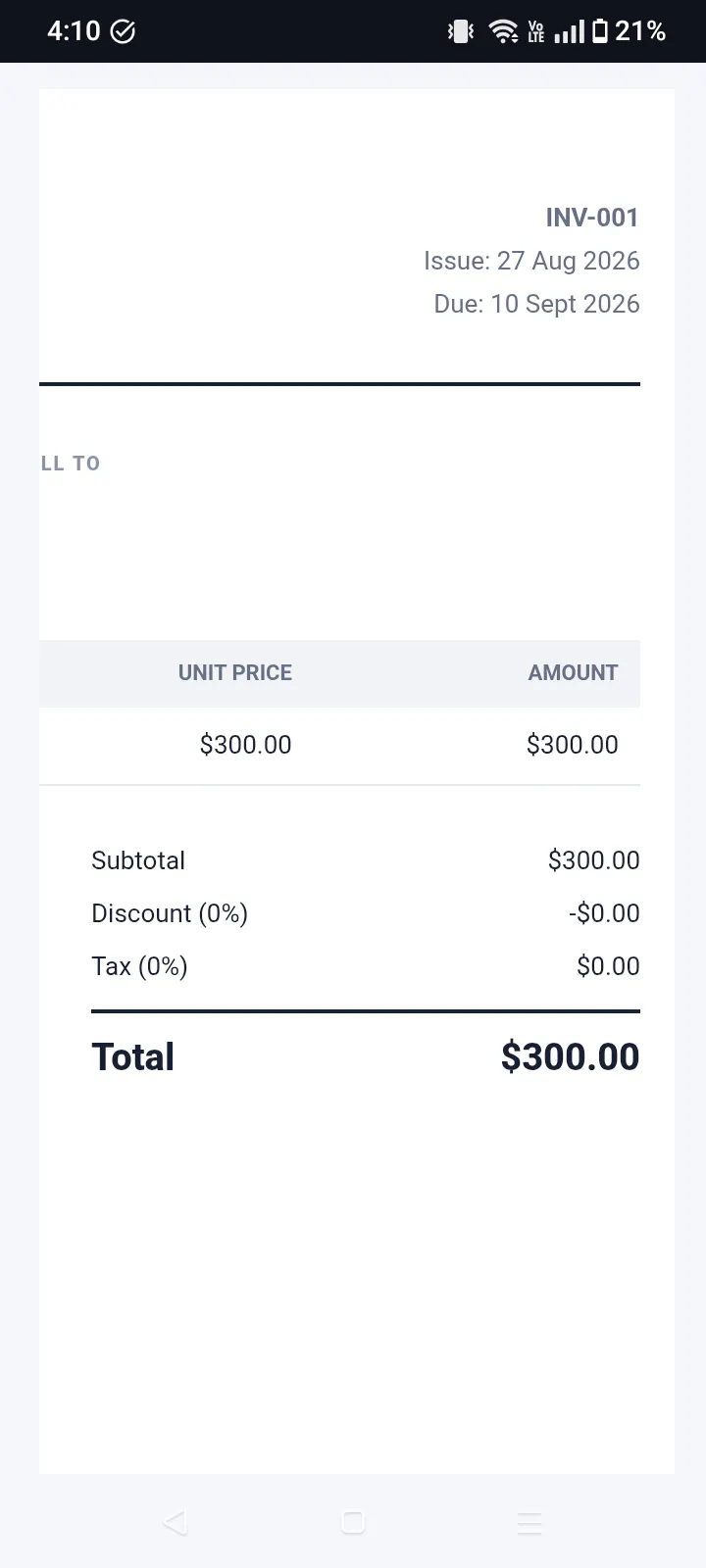 InvoiceBlade — Freelancer Invoice gallery image