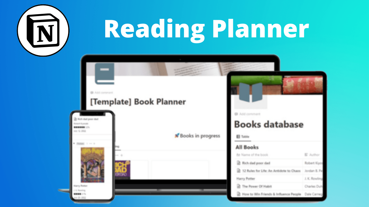 The 1-Page Notion Book Planner gallery image