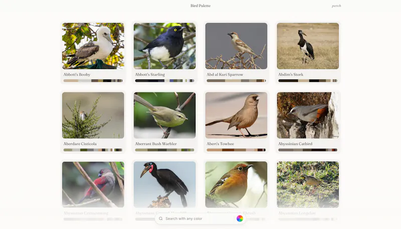 Bird Palette screenshot 3