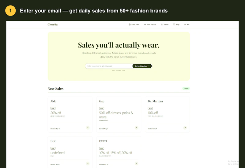 Closetta screenshot 2