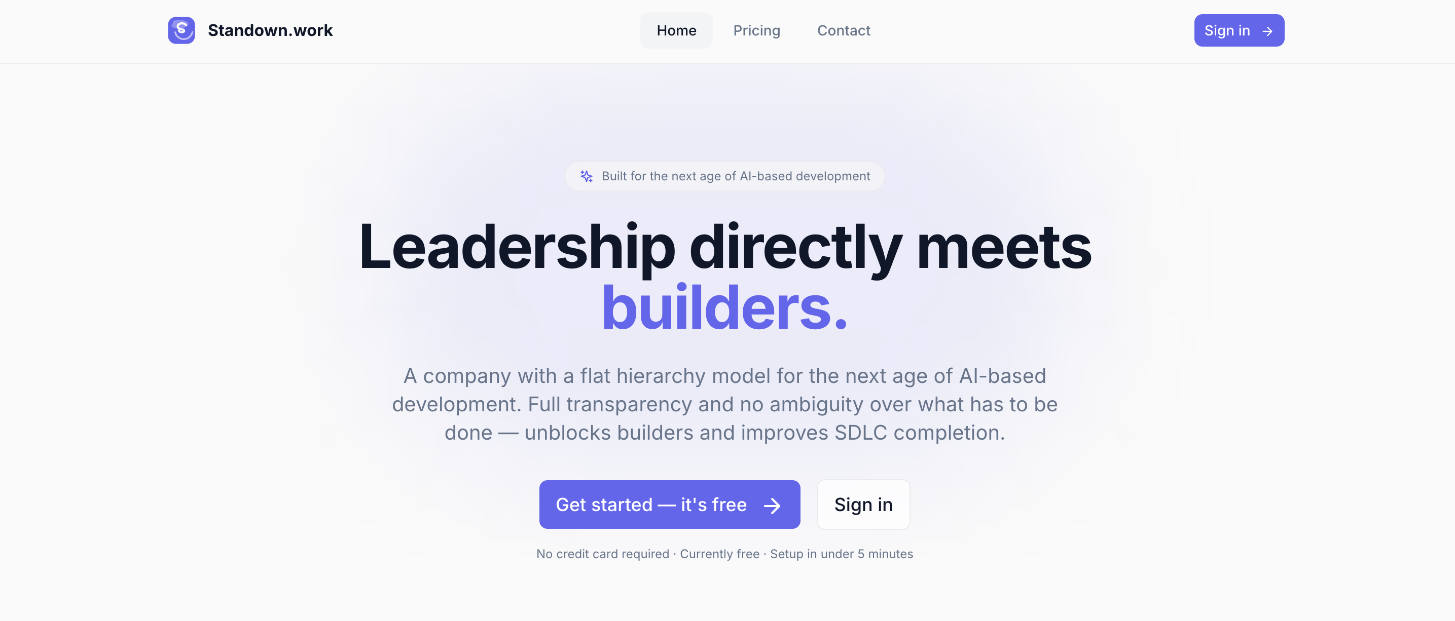 Standown.work - Main product screenshot demonstrating key features and user interface