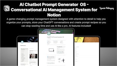 ChatGPT 프롬프트 생성기의 홍보 이미지입니다. 세련된 디자인과 직관적인 인터페이스가 특징입니다.