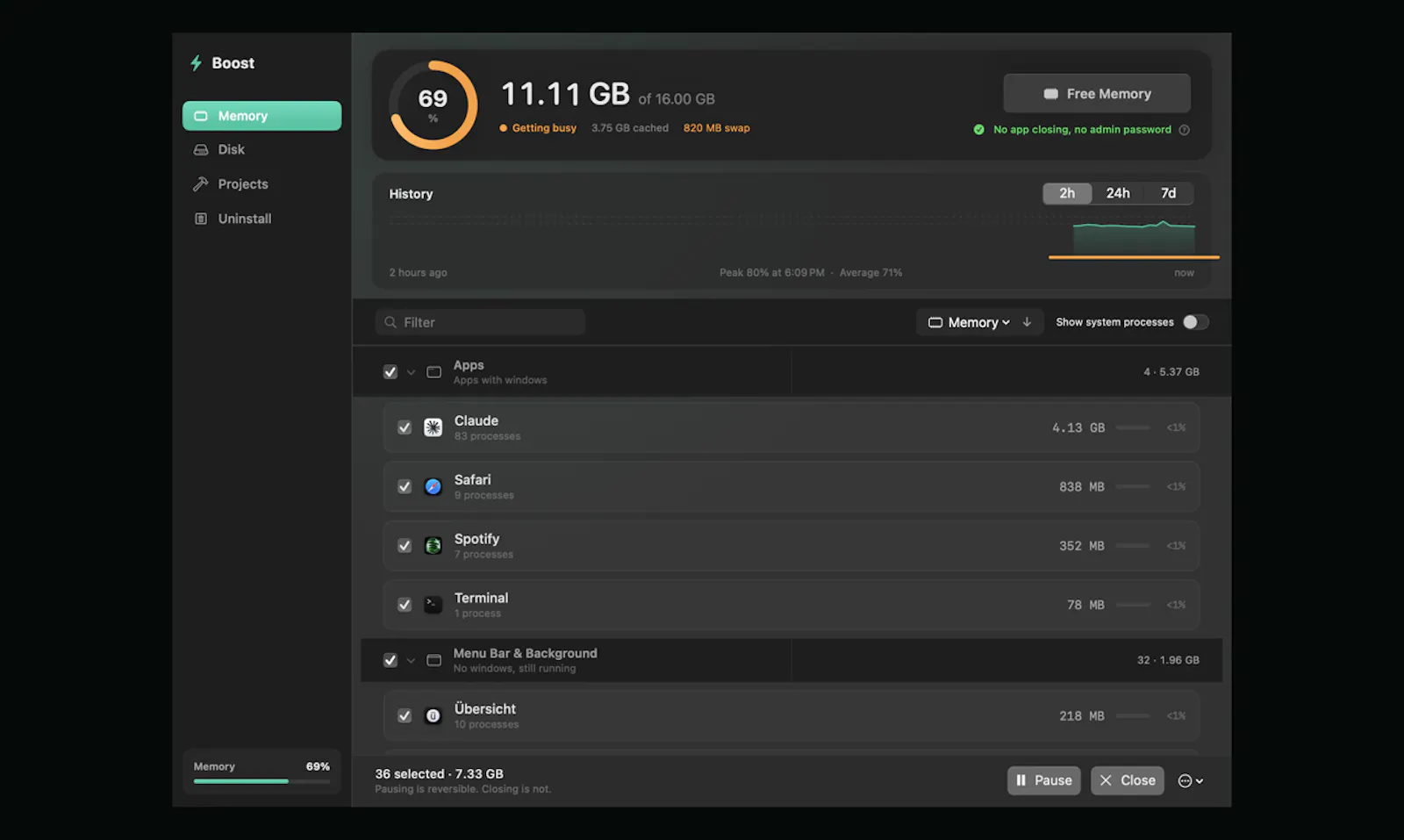 Boost screenshot 1