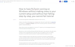 PyTorch for Windows guide, collaborative media 1