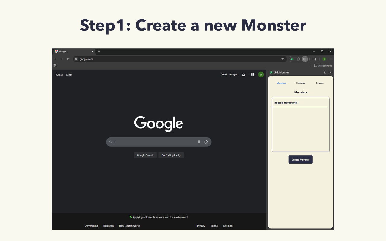 LinkMonster - Zähmen Sie Ihre Links.Füttere das Monster. Medien 2