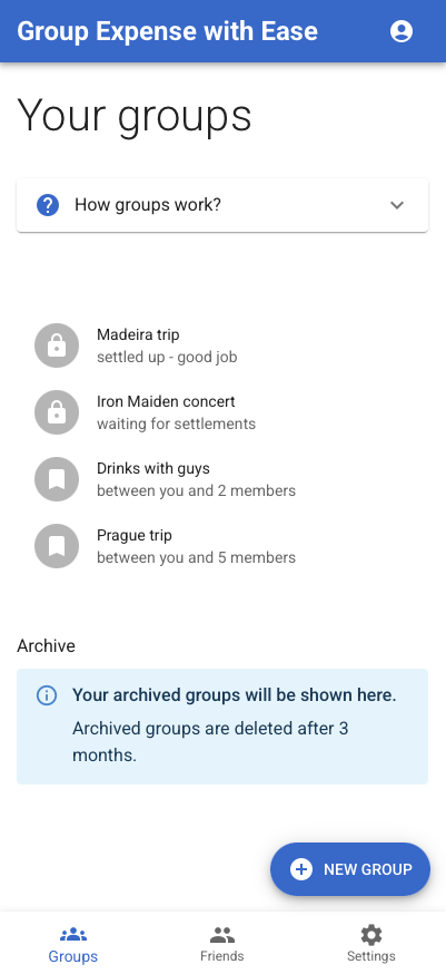 Group Expense with Ease - Main product screenshot demonstrating key features and user interface