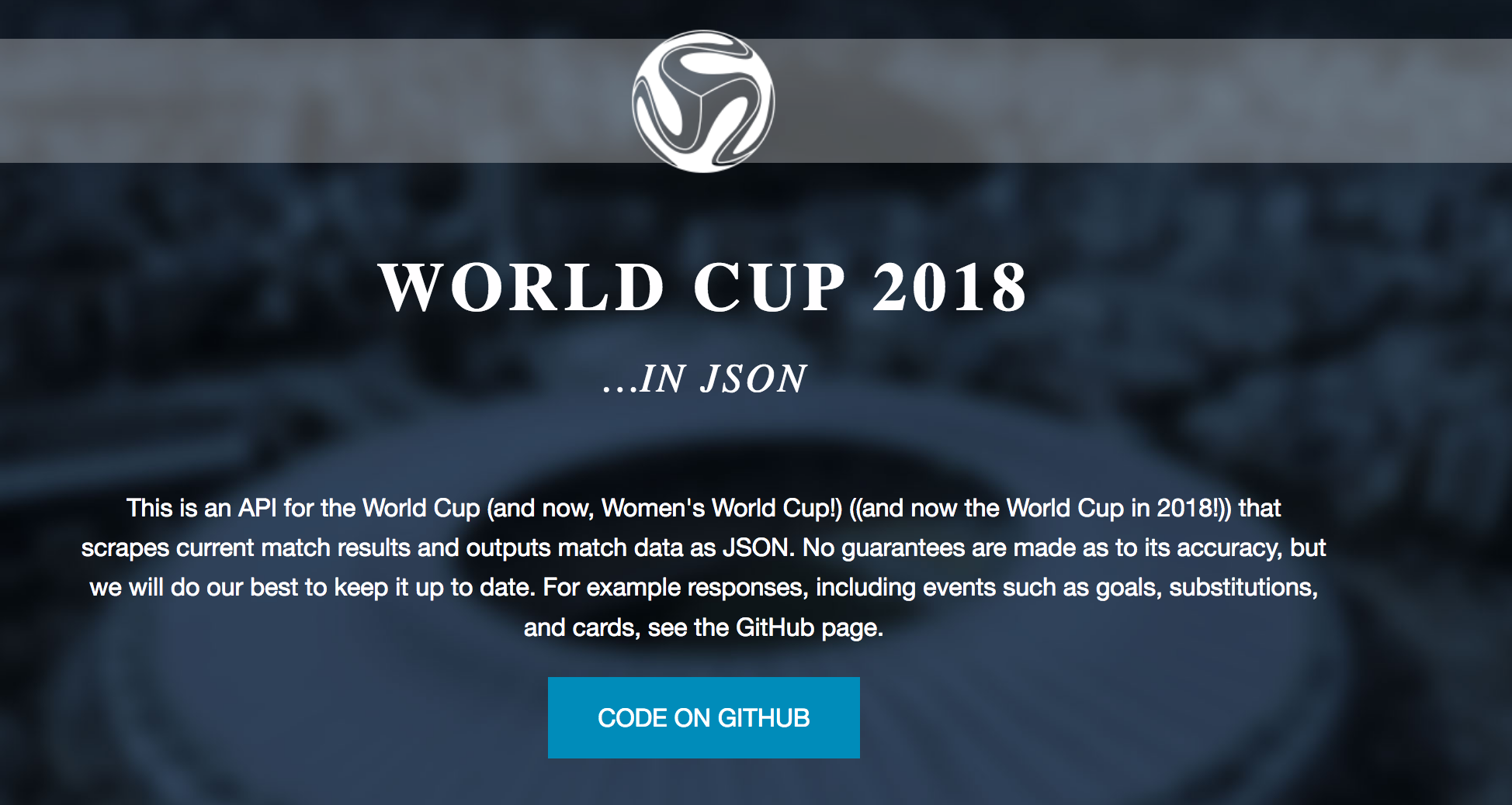 World Cup API - 2018 gallery image