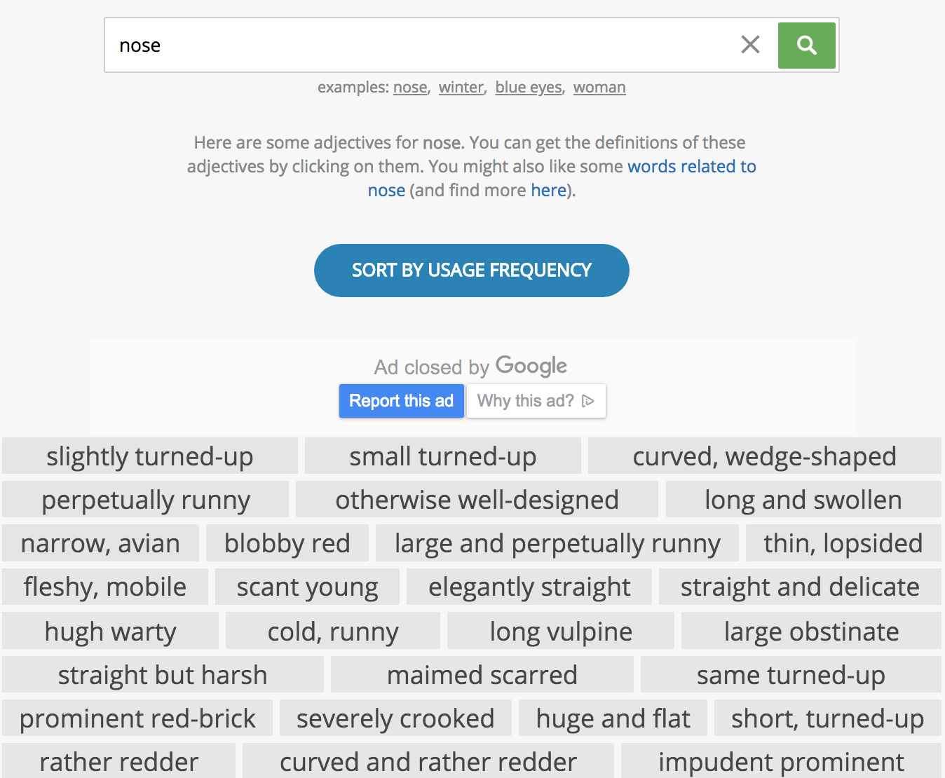 Describing Words Image