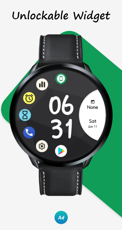 Facce di orologi dell'utilità - Accesso rapido a tutte le tue app preferite dalla faccia da orologio media 4