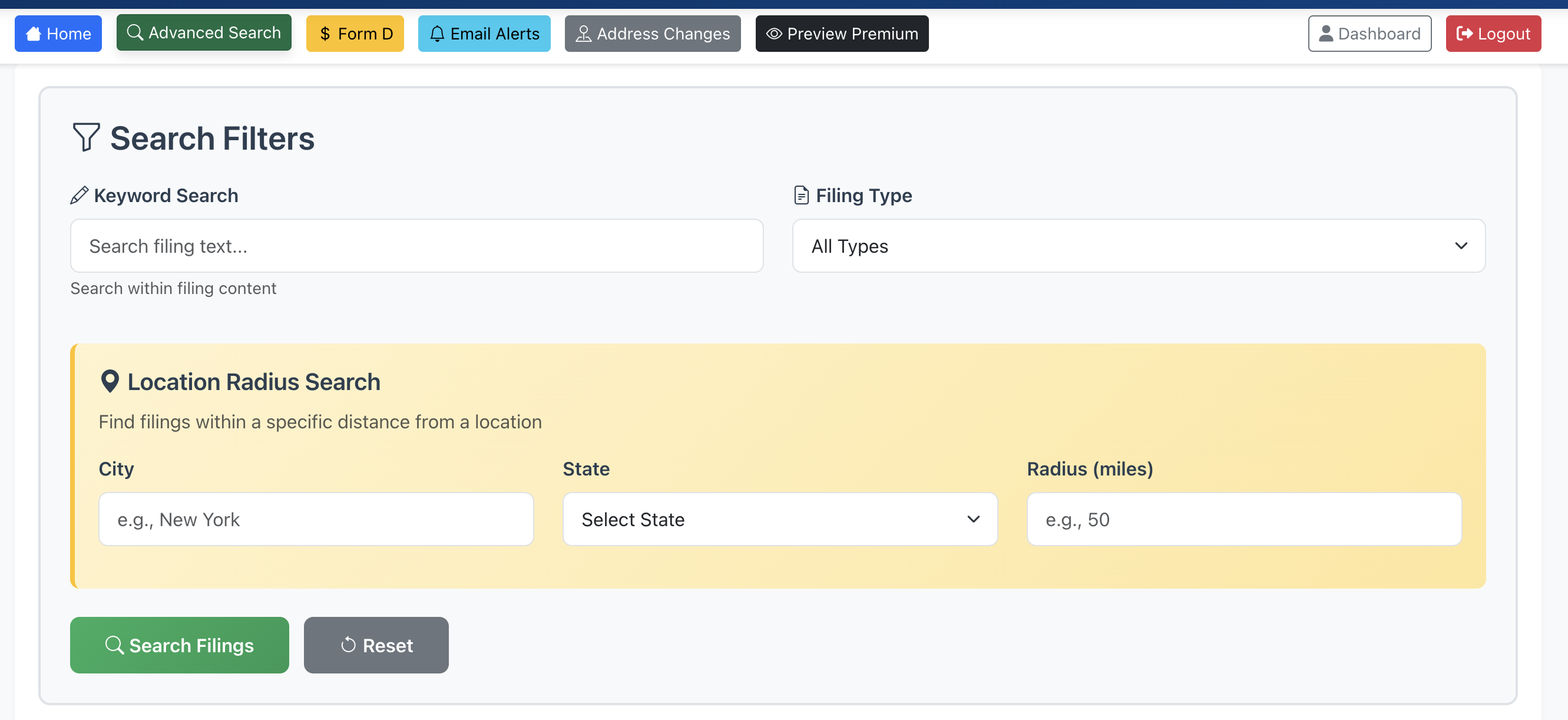 SEC Finder - Screenshot 4 showing product features and functionality