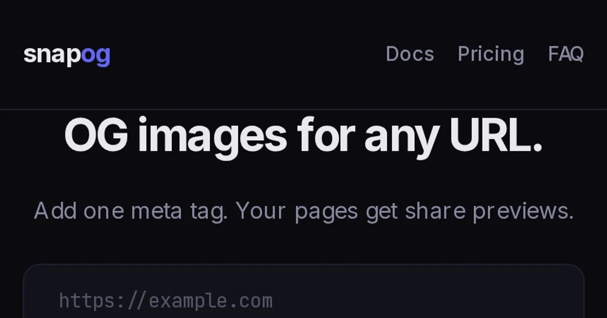 SnapOG - Easy, SEO Friendly Social Cards screenshot 1