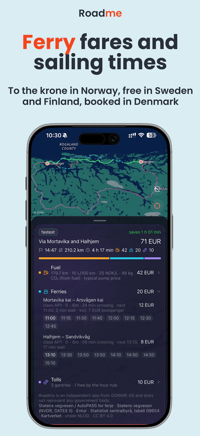 Road.me: Fuel, Toll & Ferry Calculator screenshot 5