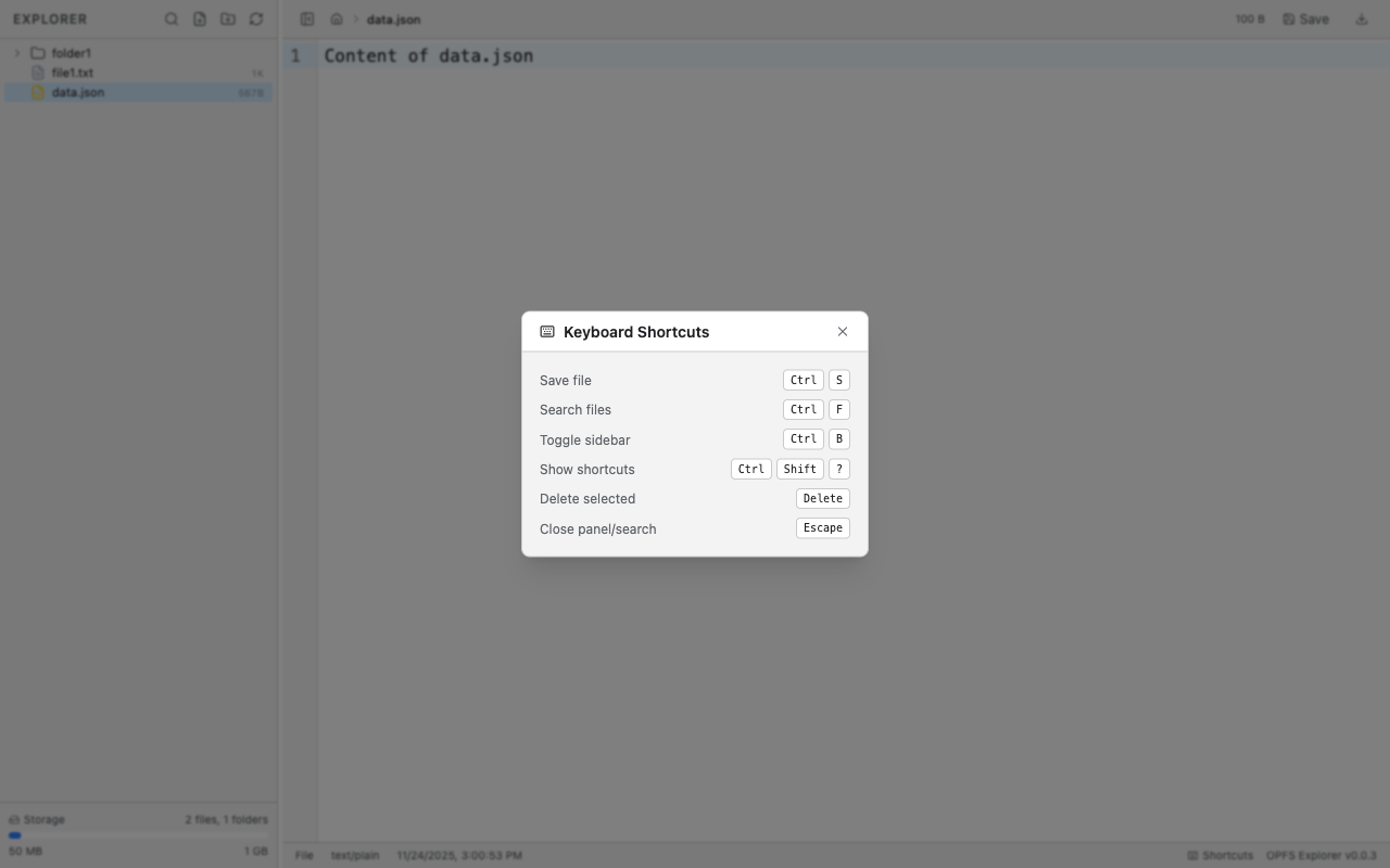 OPFS Explorer gallery image