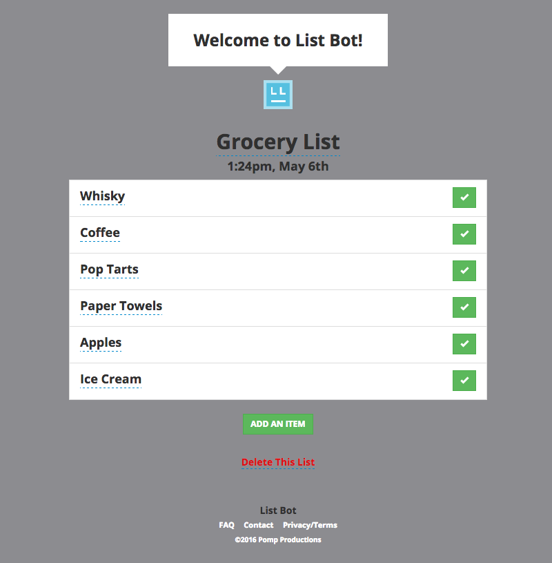 List Bot gallery image