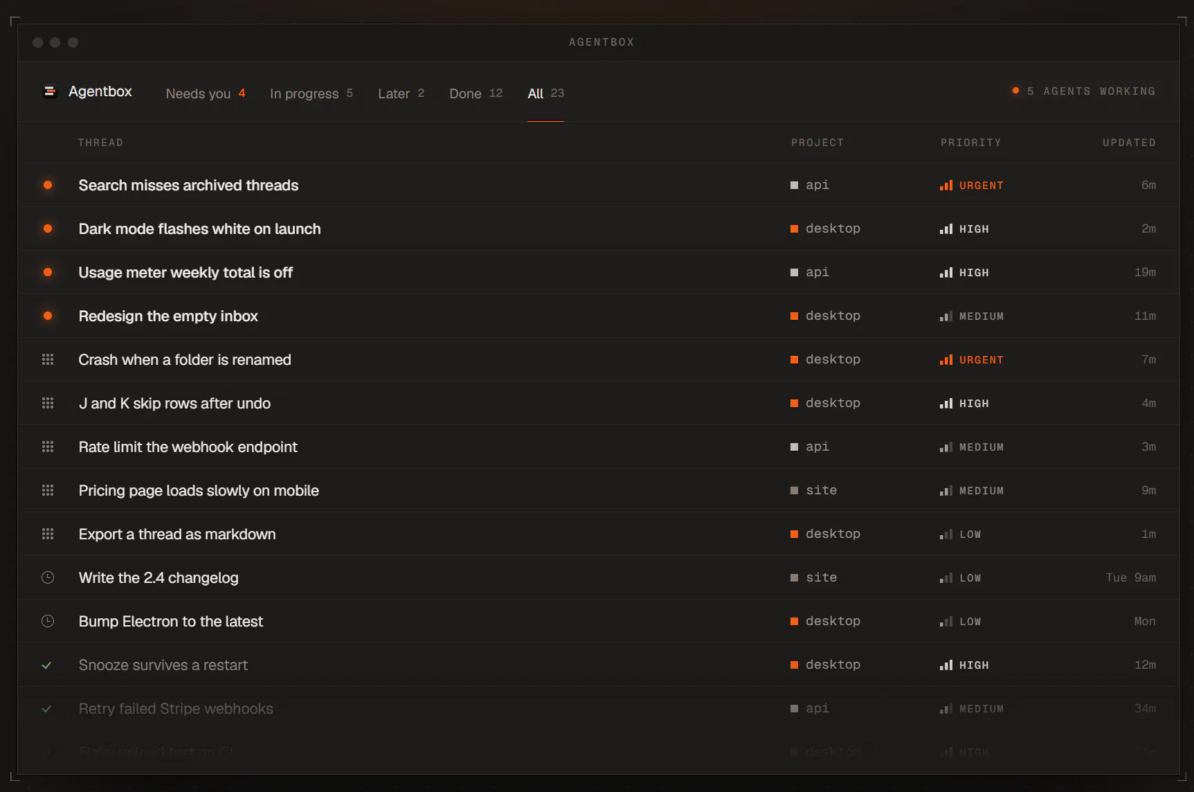 Agentbox, give your agents an inbox gallery image