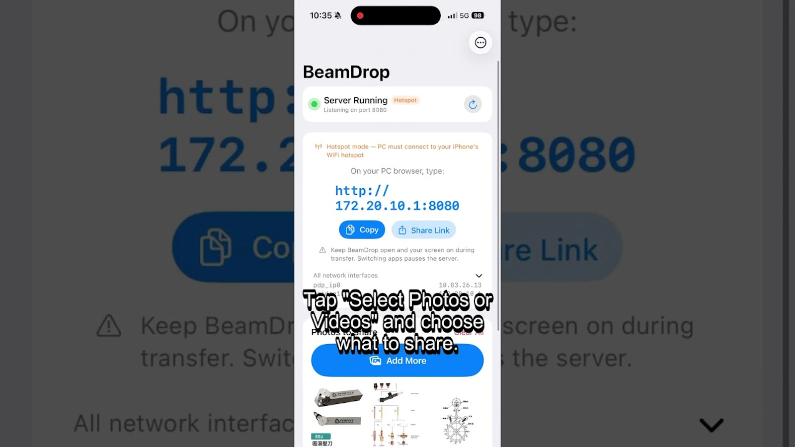 BeamDrop screenshot 1 (video preview)