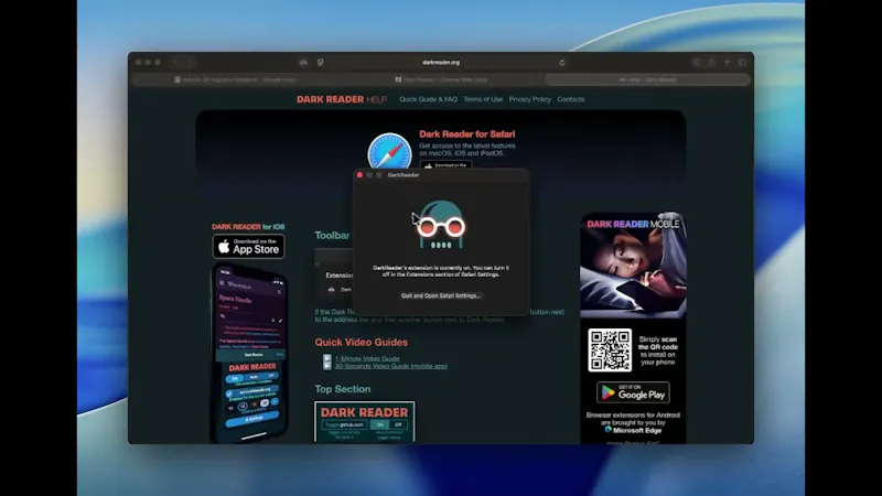 Viaduct Chrome Extensions in Safari screenshot 1 (video preview)