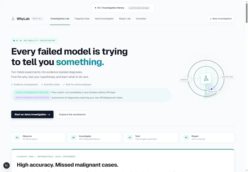 WhyLab screenshot 2