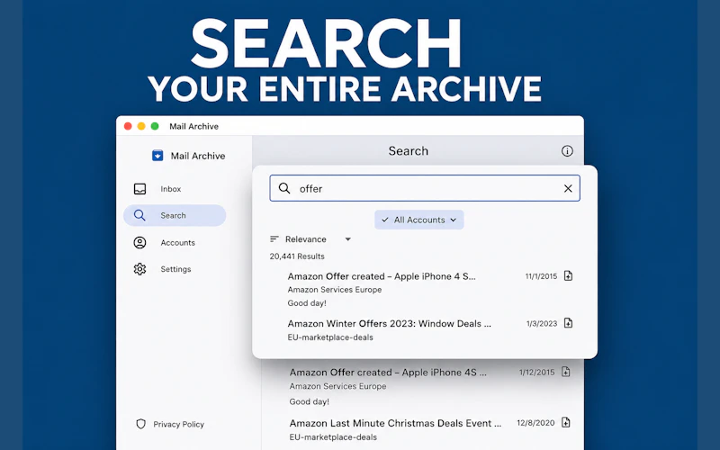 Mail Archive screenshot 4