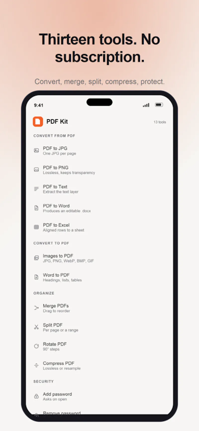 Offline Simple PDF Converter screenshot 2