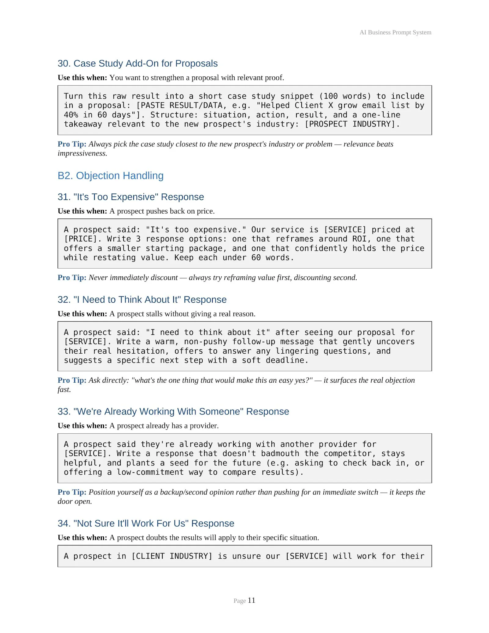 AI Business Prompt System screenshot 3