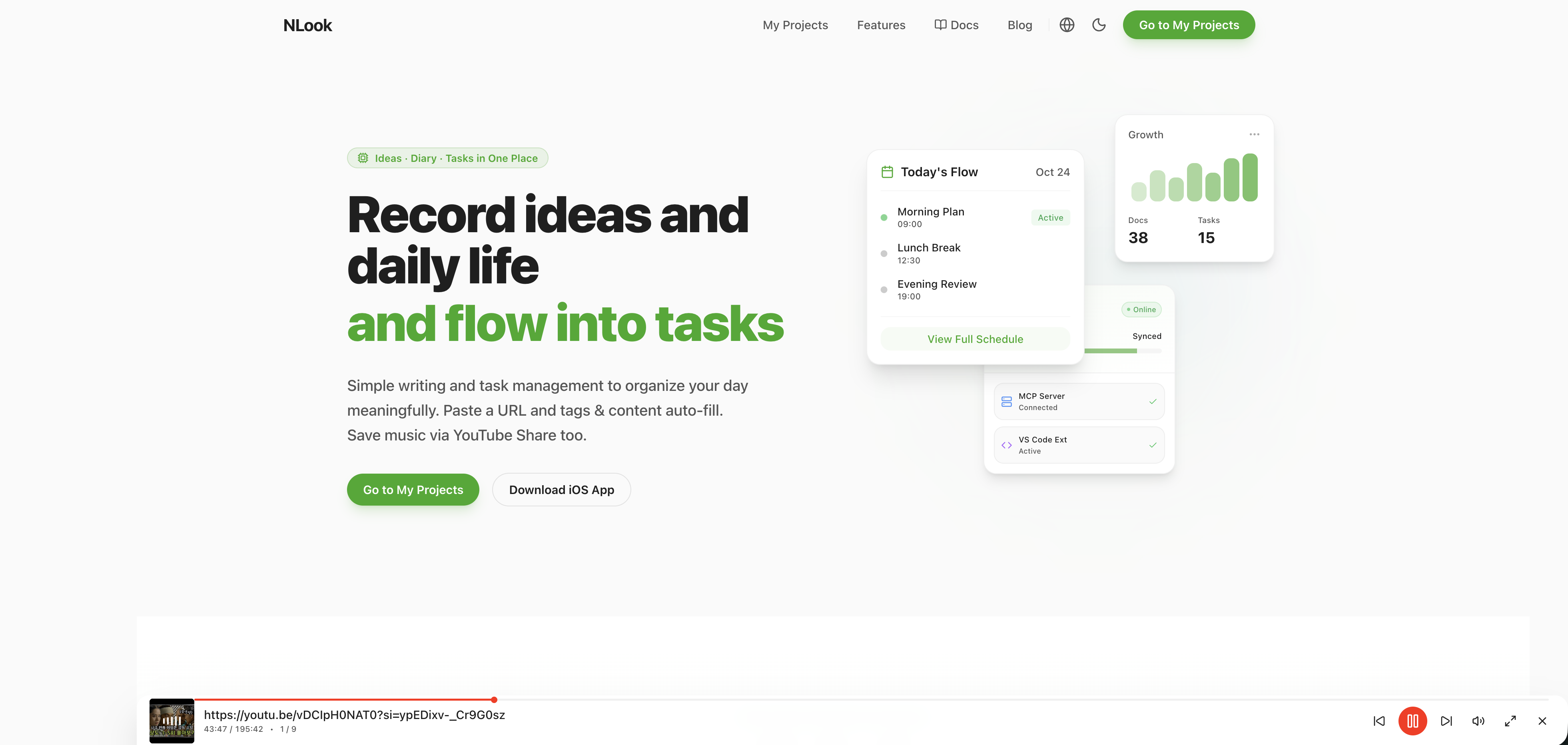 Workspace for Ideas & Daily Thinking - Main product screenshot demonstrating key features and user interface