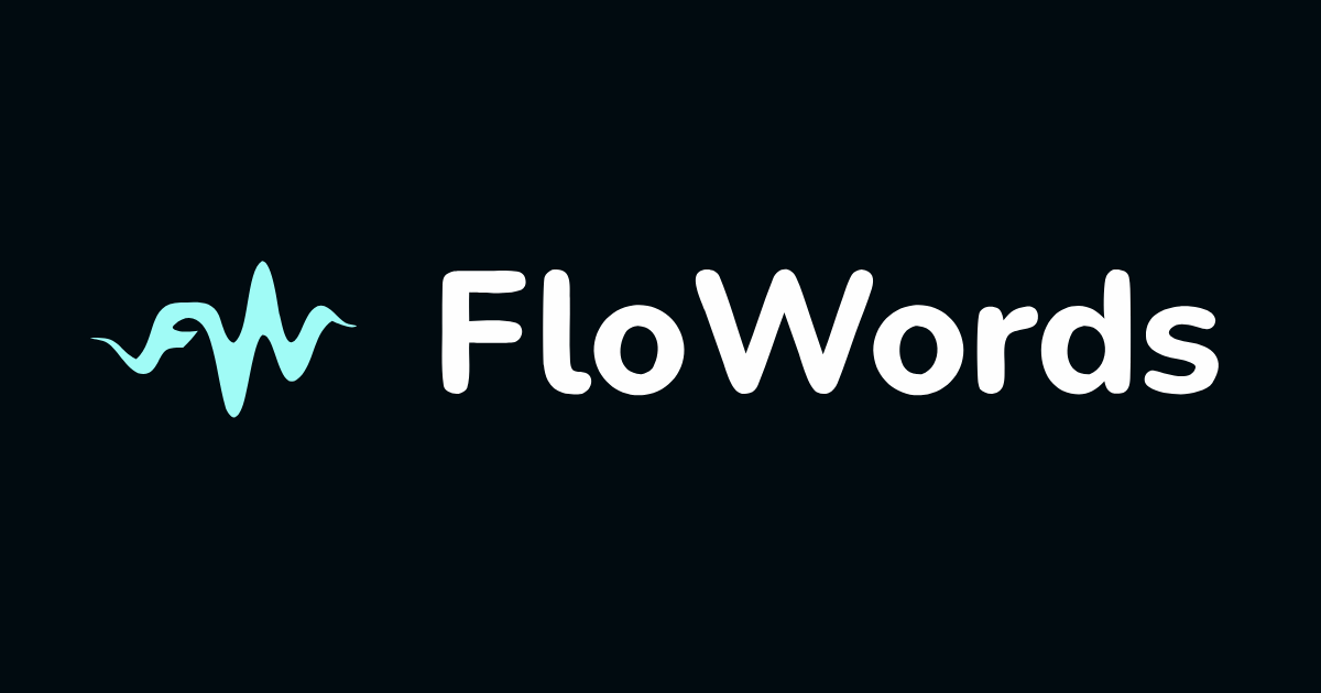 FloWords - Main product screenshot demonstrating key features and user interface
