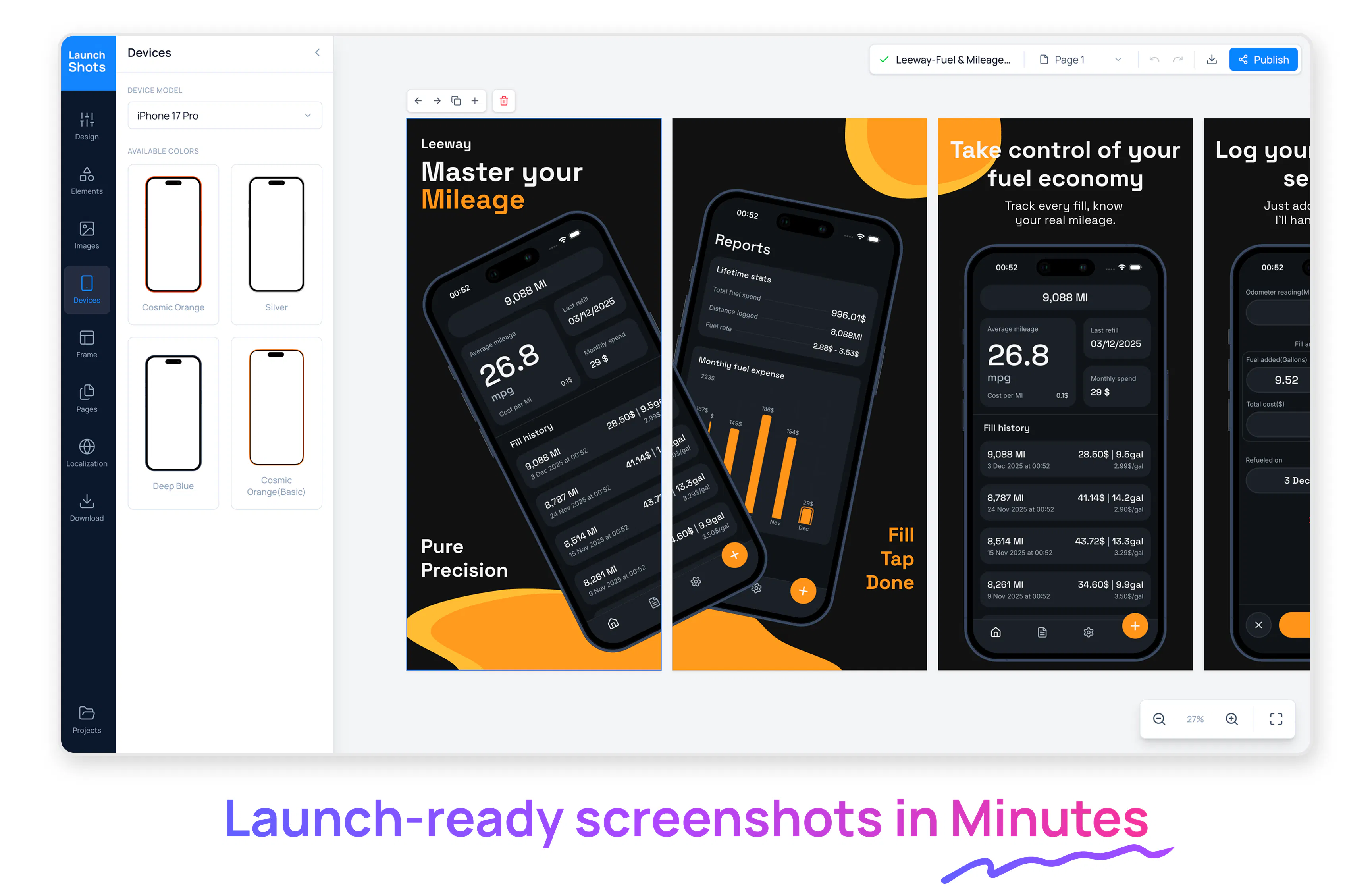 P Launch Launch Shots: Create stunning App/Play Store screenshots in minutes ...