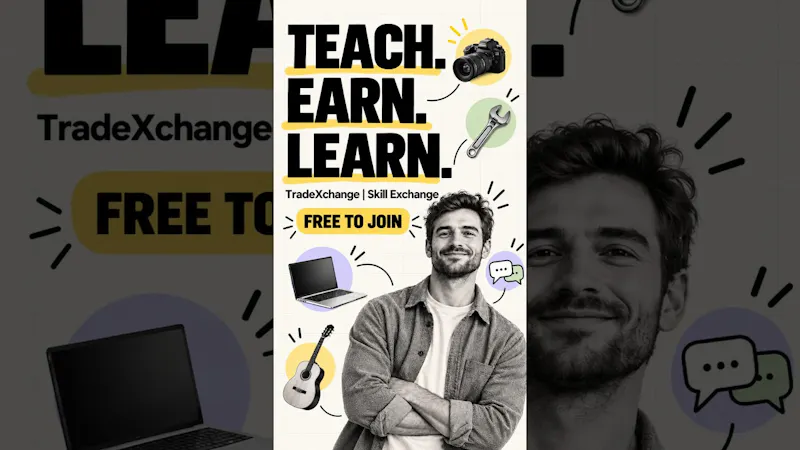 TradeXchange | Skill Exchange screenshot 1 (video preview)