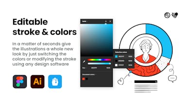 Preview of the ultimate Illustrations pack for Notion users