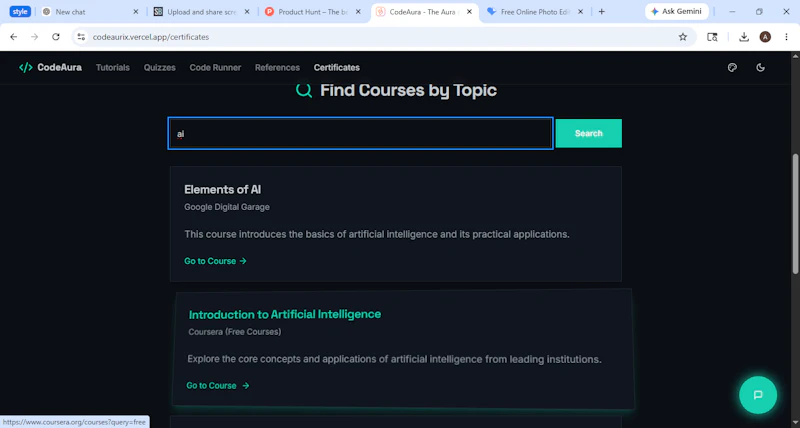 CodeAurix — Learn, Code, Build with AI screenshot 9