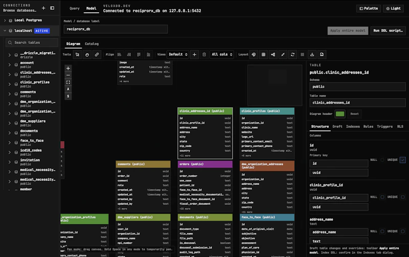 VeloxDB — Fast PostgreSQL Admin Tool screenshot 1
