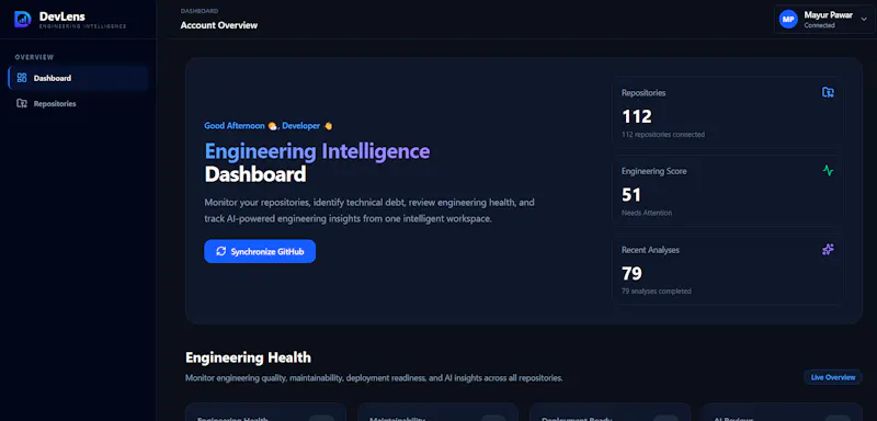 DevLens screenshot 1