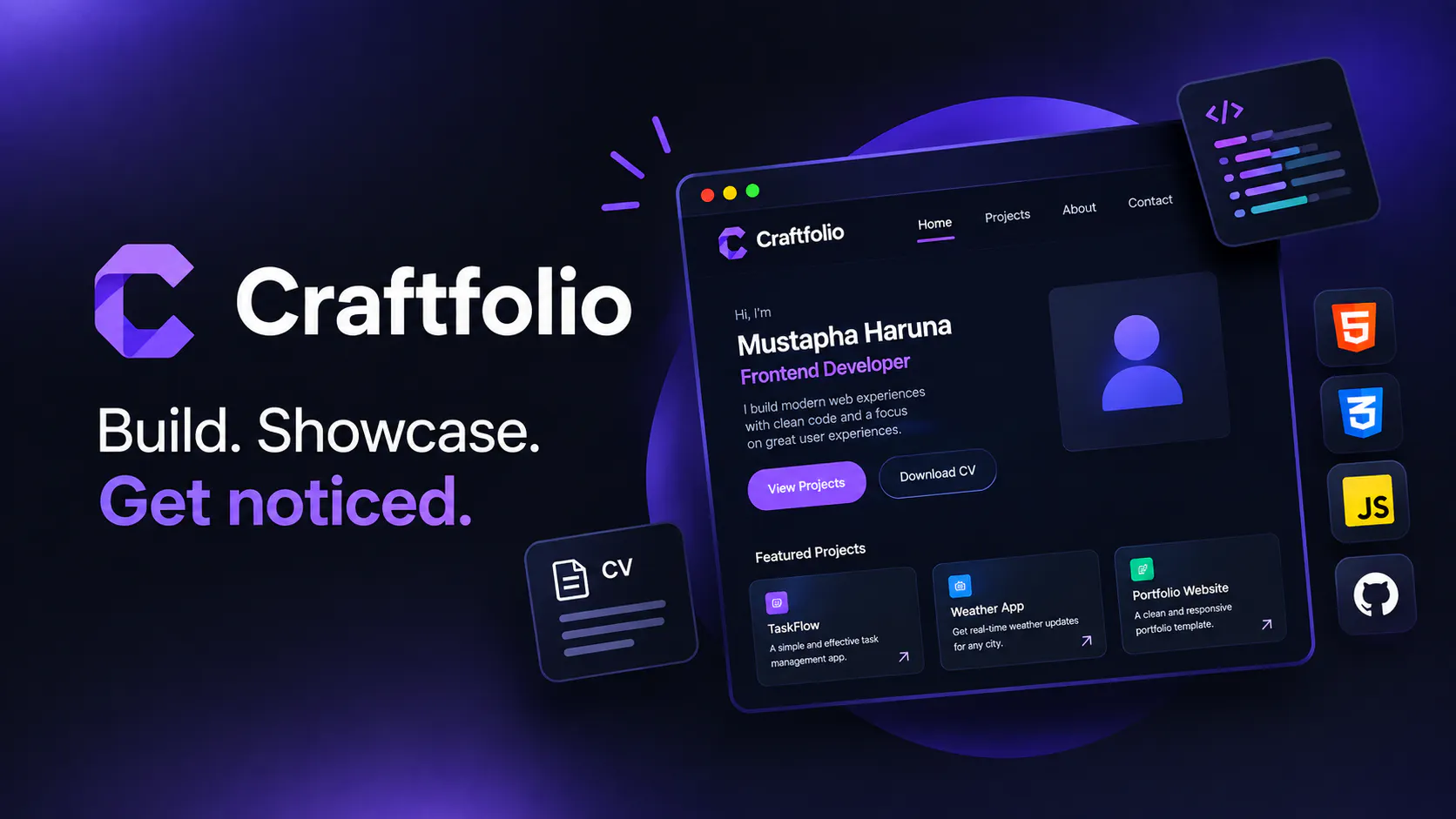 Craftfolio — portfolios & resumes