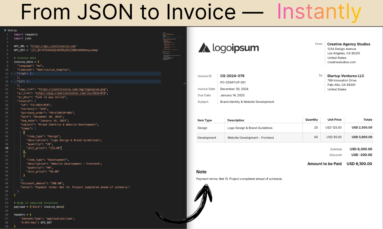 JSON2Invoice gallery image