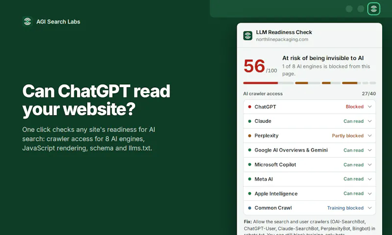 LLM Readiness Check screenshot 3